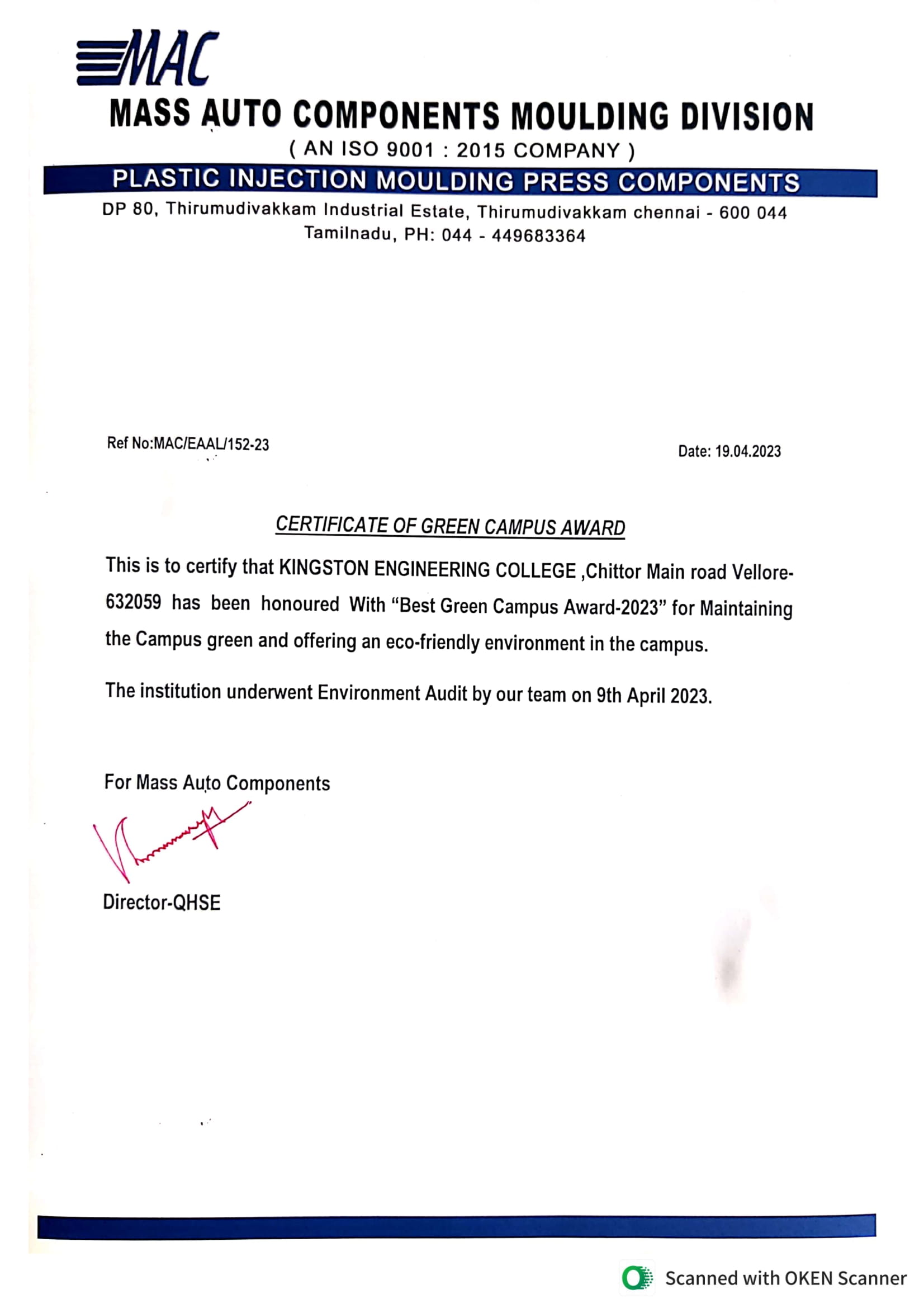 Award April 2023